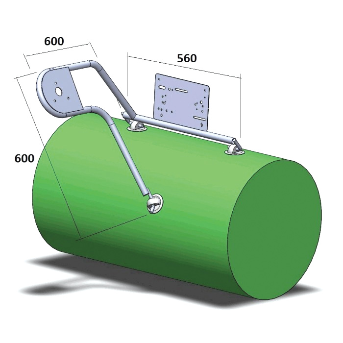 Стойка рулевая с креплением на баллон надувной лодки 25мм в Дзержинске