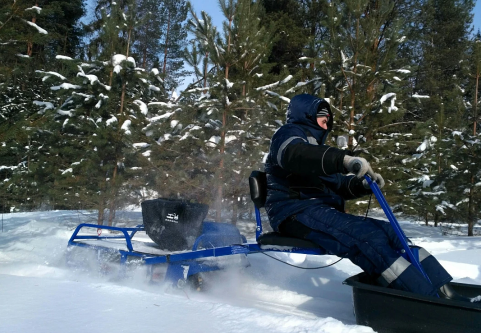 Мотобуксировщик толкач Альбатрос-XL8 с модулем. С фарой, склизы в Дзержинске
