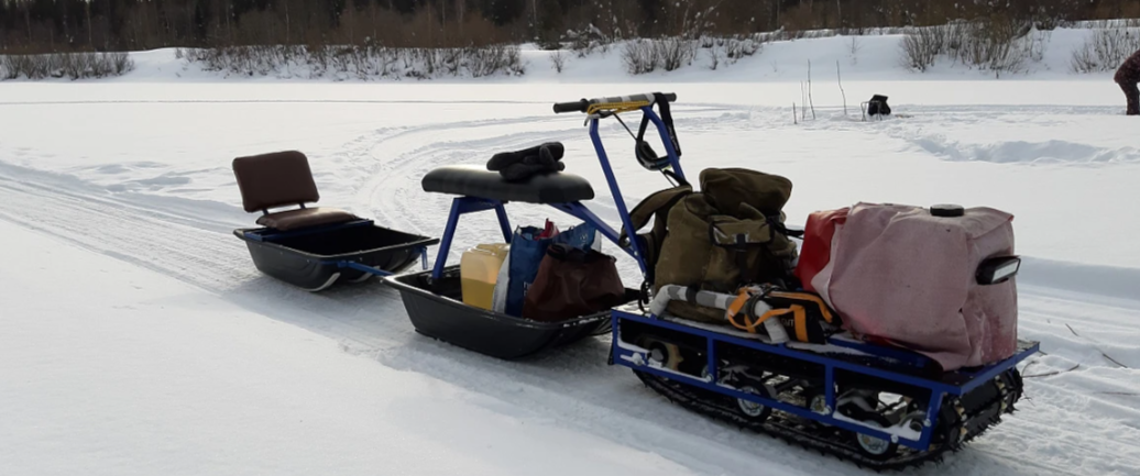 Мотобуксировщик Альбатрос-L 8 с фарой в Дзержинске