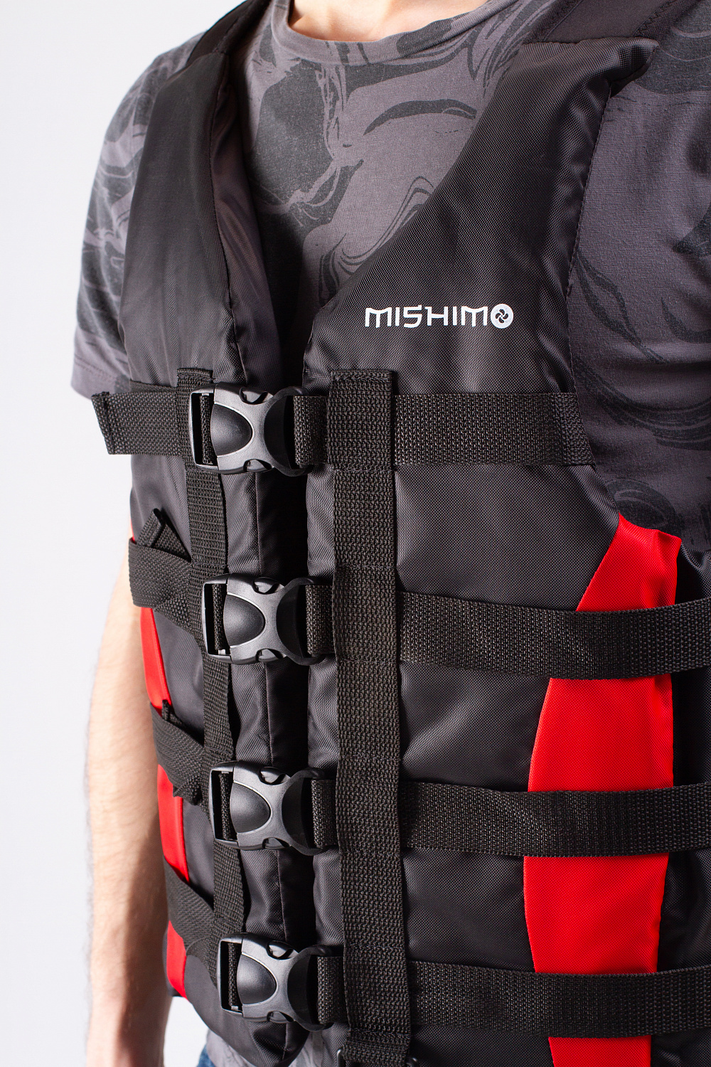 Жилет спасательный MISHIMO PRO Премиум качества Черно-красный в Дзержинске